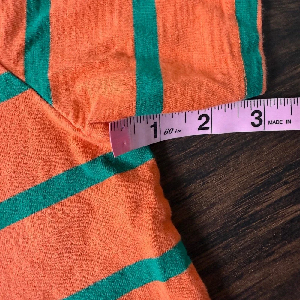 J. Balvin Vibras GUESS Orange‎ Green Stripe T Shirt Men's L Retro 2019 Reggaeton - Picture 9 of 11